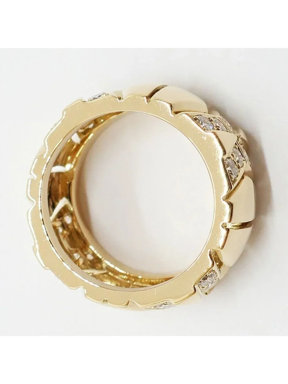 Cartier Ten Rivoli Ring Diamond Yellow Gold 18K 57